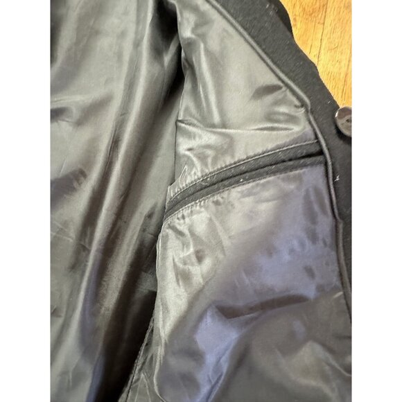 Men H&M Pea Coat US 38 R Large Size Black   Overcoat Peacoat - Picture 8 of 9